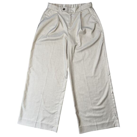 NWT Banana Republic High-Rise Wide Leg Tan Pants Women's 4 27X30 - Picture 1 of 9